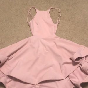 Gm this is a light pink dress with no back